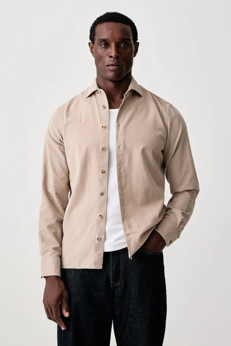 Hackett London  cămașă pentru bărbați din catifea reiată