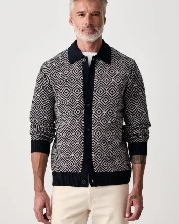 Lindbergh  cardigan pentru bărbați cu amestec de lână