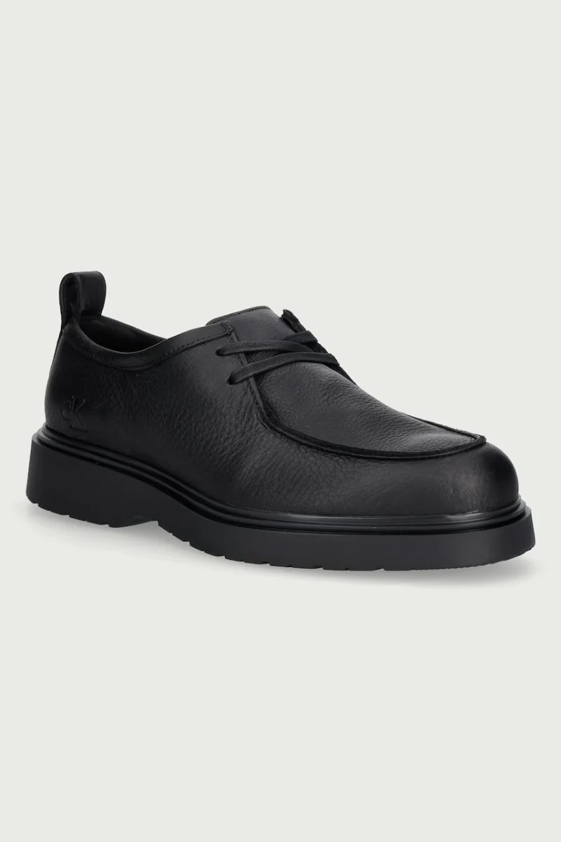 Calvin Klein  pantofi pentru bărbați din piele COMBAT APRON LACEUP TU LTH