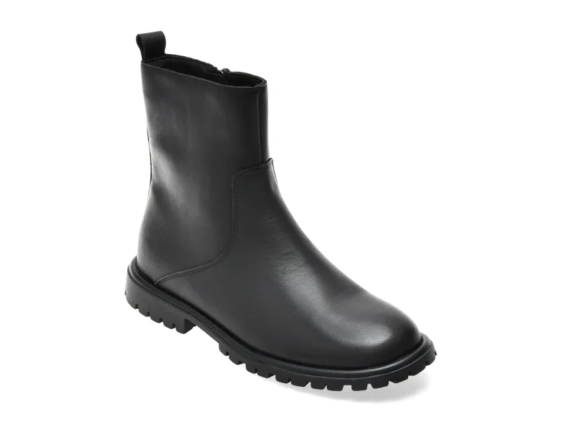 Ghete GRYXX negre, 83252Z, din piele naturala