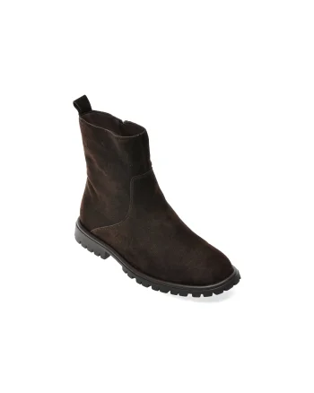 Ghete GRYXX maro, 83252Z, din piele intoarsa