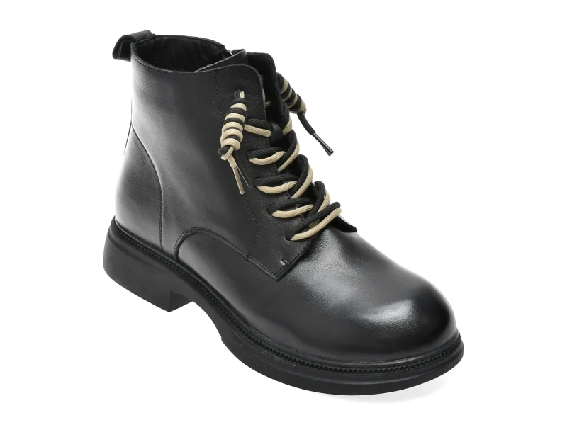 Ghete GRYXX negre, E22278, din piele naturala
