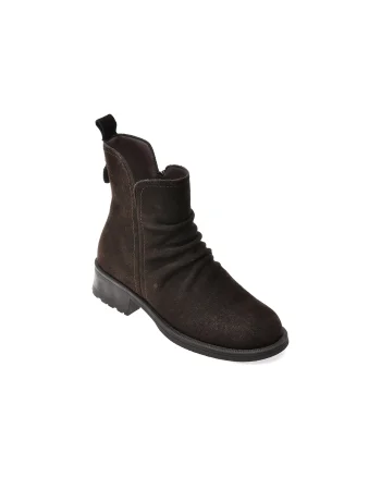 Ghete GRYXX maro, H570, din piele intoarsa