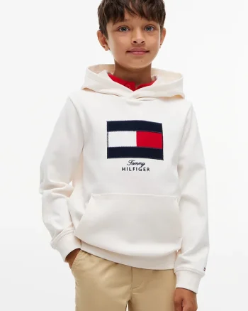 Tommy Hilfiger  hanorac cu glugă pentru copii din bumbac cu elastan