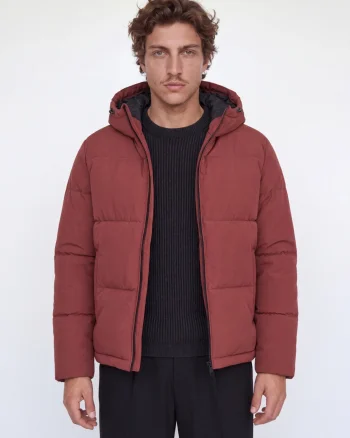 Jack & Jones Geaca barbati, cu gluga, Regular fit, JJGALAXY, Caramiziu (SELECTATI MARIMEA: S)