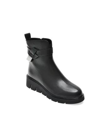 Ghete EPICA negre, 5XR053, din piele naturala