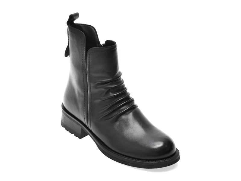 Ghete GRYXX negre, H570, din piele naturala