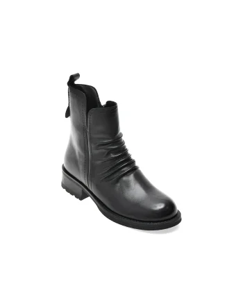 Ghete GRYXX negre, H570, din piele naturala