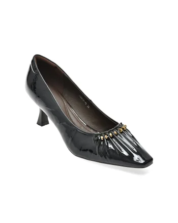 Pantofi eleganti EPICA negri, 32232, din piele naturala lacuita