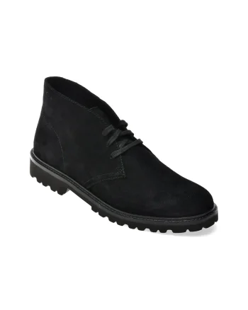Ghete elegante CLARKS negre, BERWICK DB, din piele intoarsa