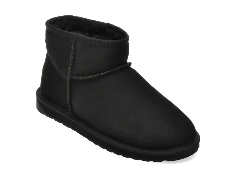 Ghete EMU negre, STINGER MICRO, din piele intoarsa
