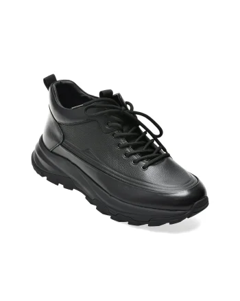 Ghete EPICA negre, 690067, din piele naturala