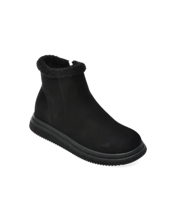Ghete FLAVIA PASSINI negre, W81521, din piele intoarsa