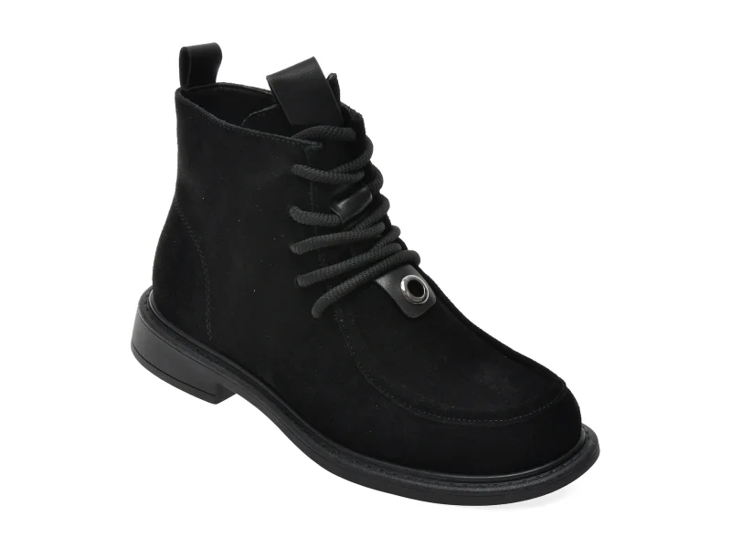 Ghete EPICA negre, 905824, din piele intoarsa