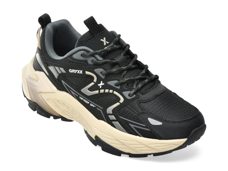 Pantofi sport GRYXX negri, 153176, din material textil