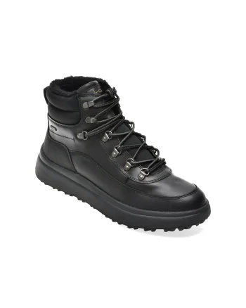 Ghete GEOX negre, U46FZD, din piele naturala