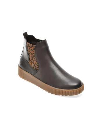 Ghete REMONTE maro, R7994, din piele naturala