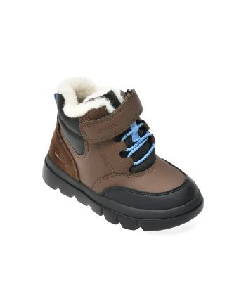 Ghete GEOX maro, B365BK, din piele ecologica