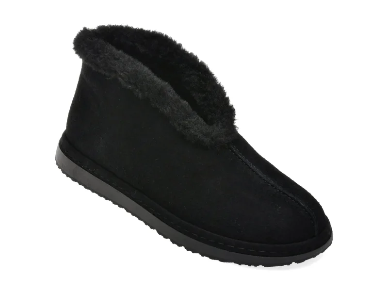 Ghete GRYXX negre, 10089K, din piele intoarsa