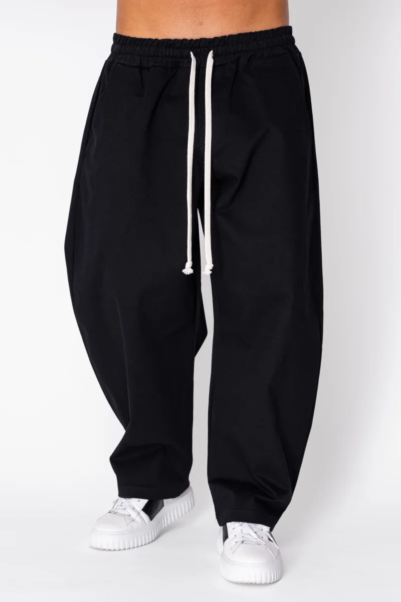 Pantaloni lungi din bumbac Balloon Black