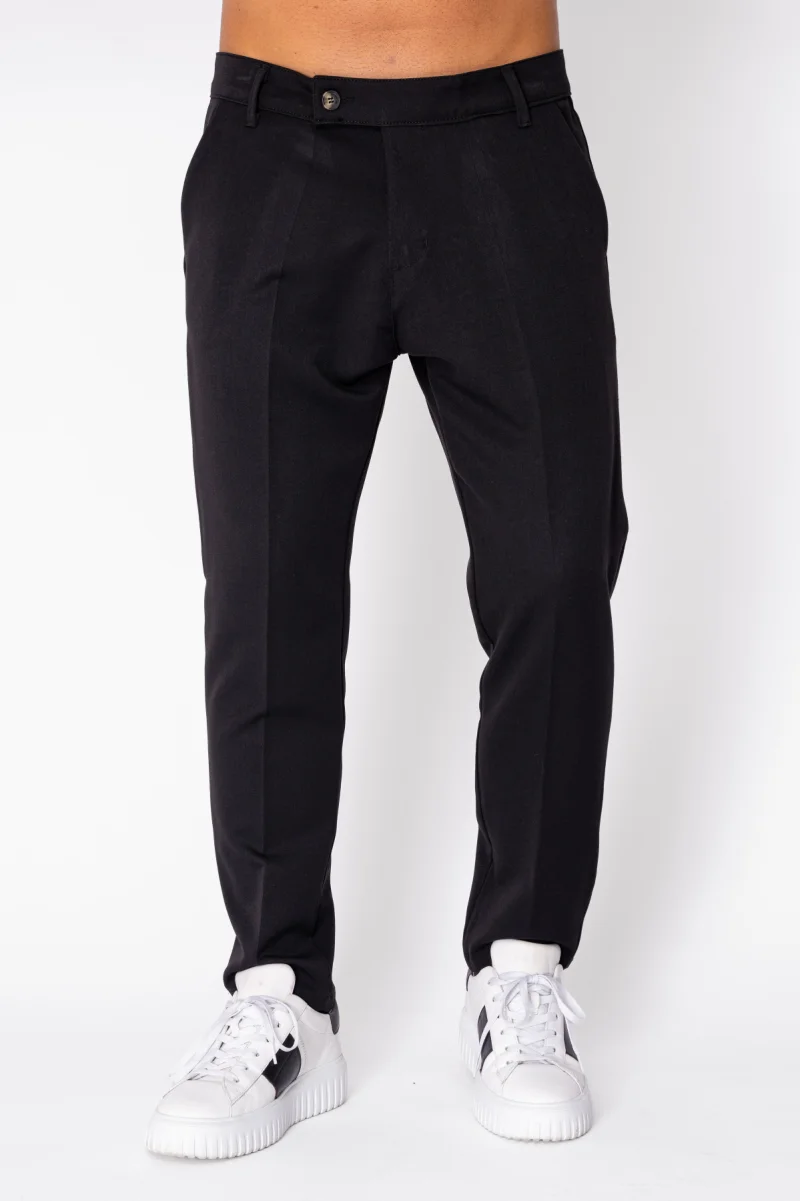 Pantaloni lungi cu nasture Black