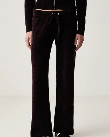 Juicy Couture  pantaloni de trening pentru femei JAMA KNIT OG STRAIGHT