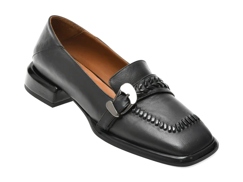 Mocasini EPICA negri, 669B602, din piele naturala