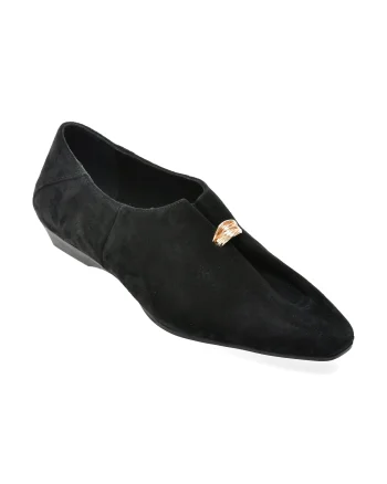 Pantofi EPICA negri, 537H192, din piele intoarsa