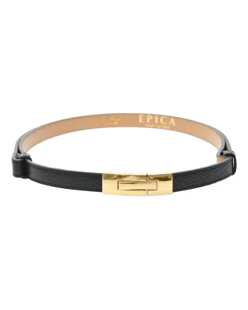 Curea EPICA neagra, F37, din piele naturala
