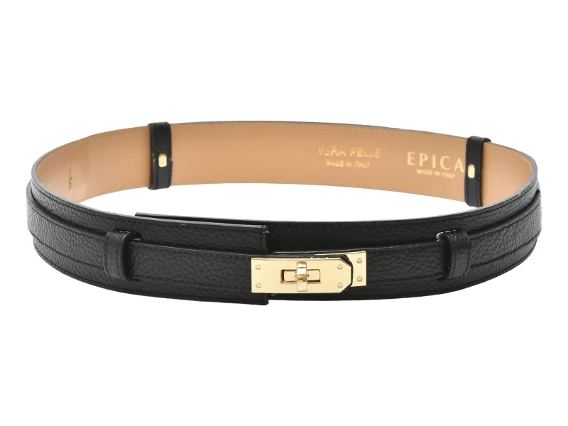 Curea EPICA neagra, F38, din piele naturala