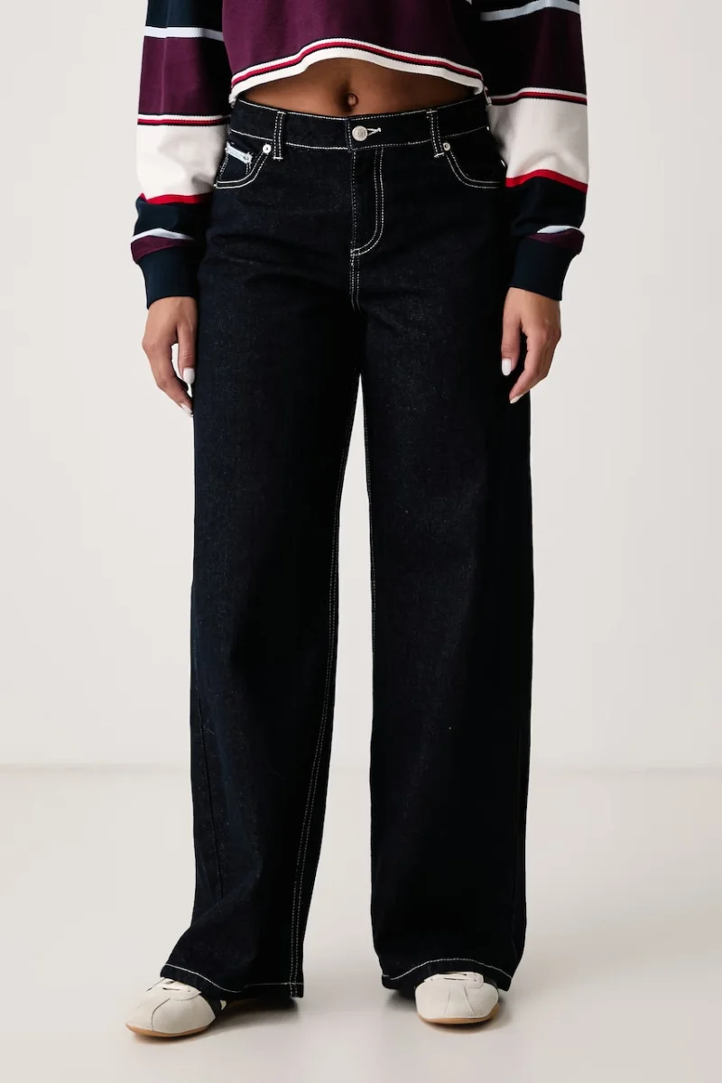 Juicy Couture  blugi wide leg pentru femei DOG CREST WIDE LEG