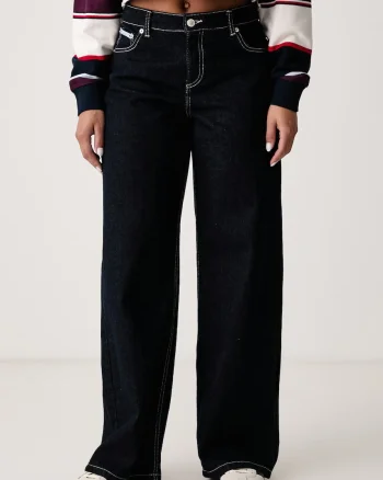 Juicy Couture  blugi wide leg pentru femei DOG CREST WIDE LEG
