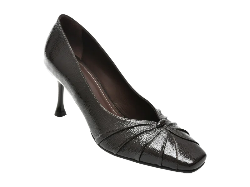 Pantofi eleganti EPICA maro, 1024149, din piele naturala lacuita