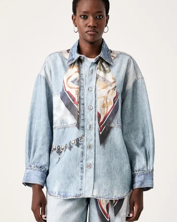 Liu Jo  cămașă pentru femei din denim Selected by Gigi Hadid
