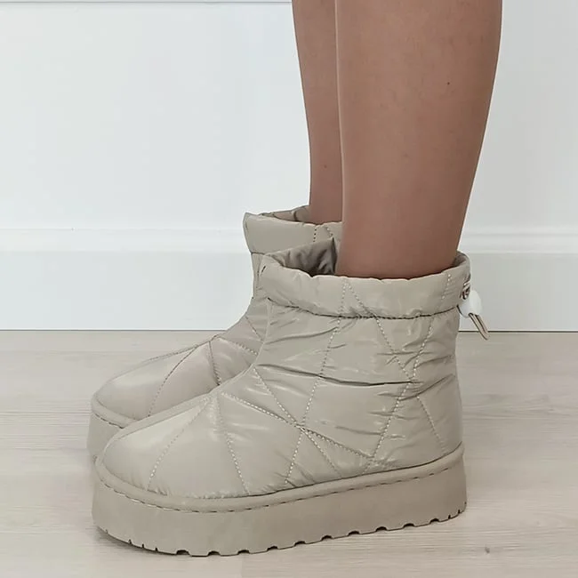 Ghete resigilate impermeabile kaki deschis DAV8651 M0