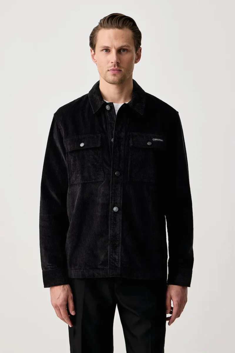 Calvin Klein Jeans  cămașă pentru bărbați din catifea reiată