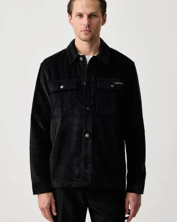 Calvin Klein Jeans  cămașă pentru bărbați din catifea reiată