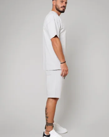 Set LeClub tricou oversized si pantalon scurt Grey