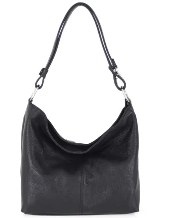 Geanta dama Lorella GT573, piele naturala, model negru