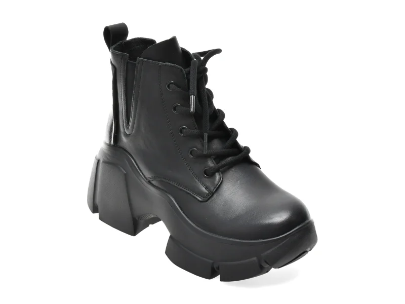 Ghete GRYXX negre, 68295, din piele naturala