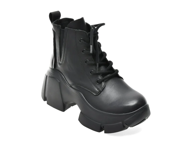 Ghete GRYXX negre, 68295, din piele naturala
