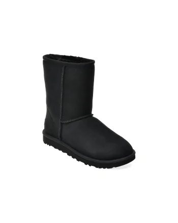 Ghete UGG negre, CLASSIC SHORT II, din piele intoarsa